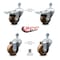 Service Caster 3 Inch High Temp Phenolic Wheel Swivel 1/2 Inch Stem Caster Total Lock Brake, 2PK SCC-TSTTL20S314-PHRHT-121315-2-S-2 - alternate 4